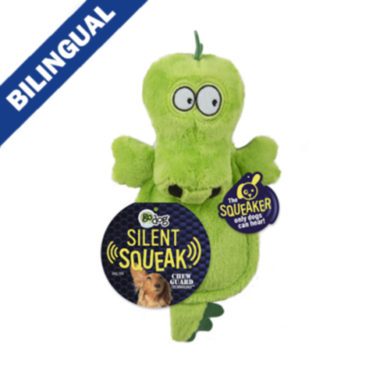 Go Dog Silent Squeaker Gator