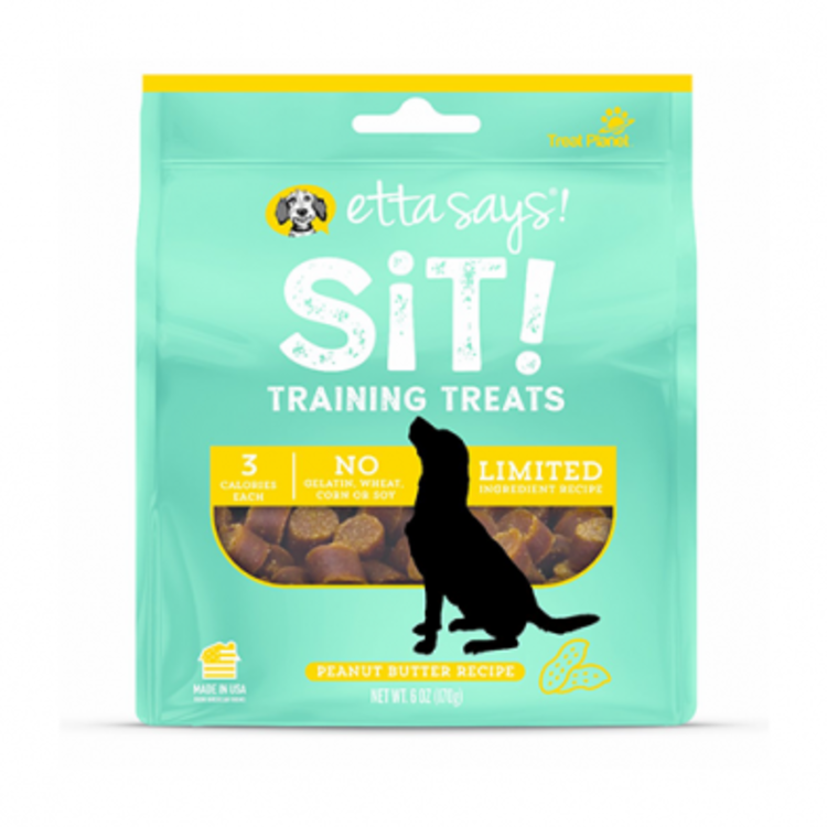 Etta Says | Sit! | Training Treats | Oat and Peanut Butter | 6 oz.