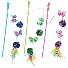 Spot butterfly and mylar teaser wand