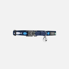 Cloe Cluzo Adjustable Cat Collar NAVY fish