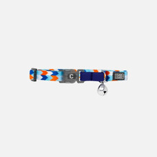 Cloe Cluzo Adjustable Cat Collar ORANGE chevrons