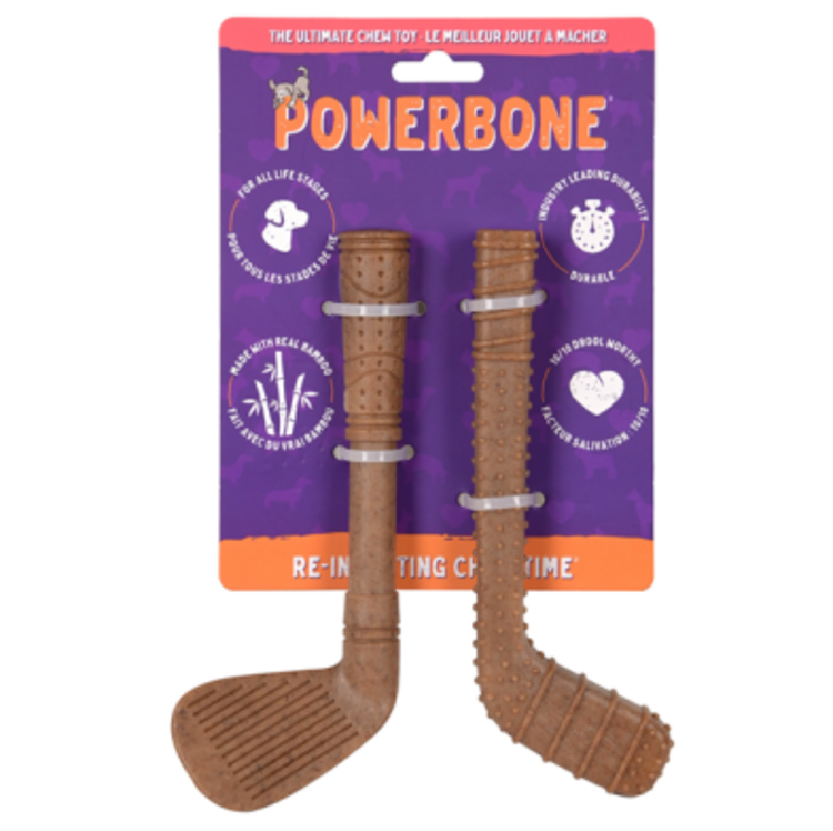 Powerbone Chew toy 2 pack - hockey and golf