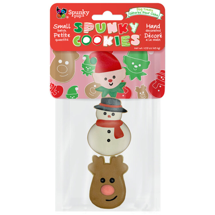 Spunky Pup - Xmas 2025 frosted cookie set - elf reindeer snowman