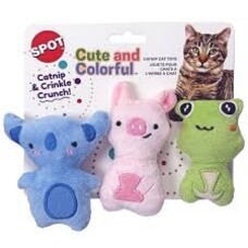 Spot - cute and colourful cat toy - 3 pk.