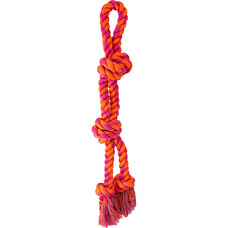 Knotty and Nice - knotty split rope - orange and pink - 23.5"