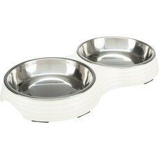 Trixie - bowl set -melamine and stainless steel