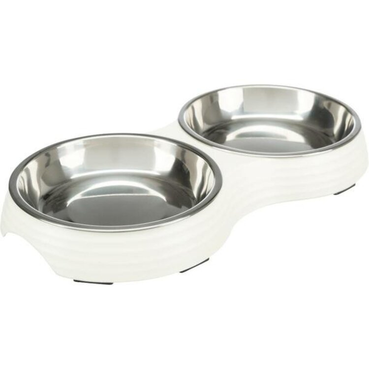 Trixie - bowl set -melamine and stainless steel