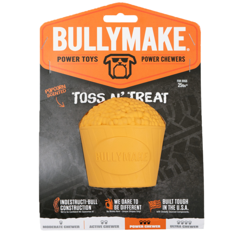 Bullymake tough chew - toss n' treat - popcorn