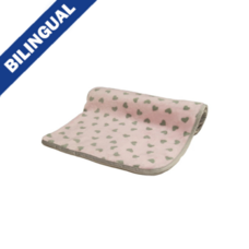 Goo-eez plush blankie - pink hearts
