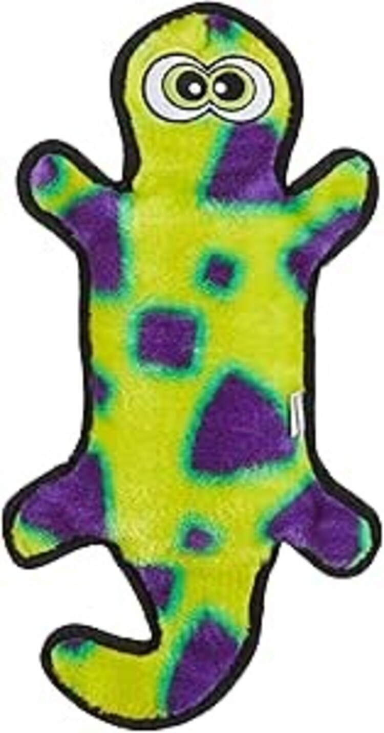 Outward Hound - Invincibles - gecko - yellow and green - 4 squeakers