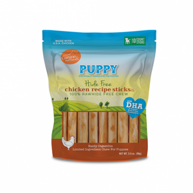 Canine Naturals - puppy hide free chicken 5" stick (10 pk)