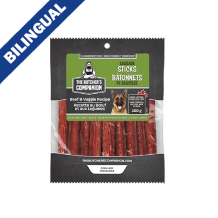The Butcher's Companion - sausage sticks  (beef and veggie) - 150g