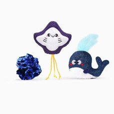 Hugsmart - Ocean Pals - whale and stingray - cat toy