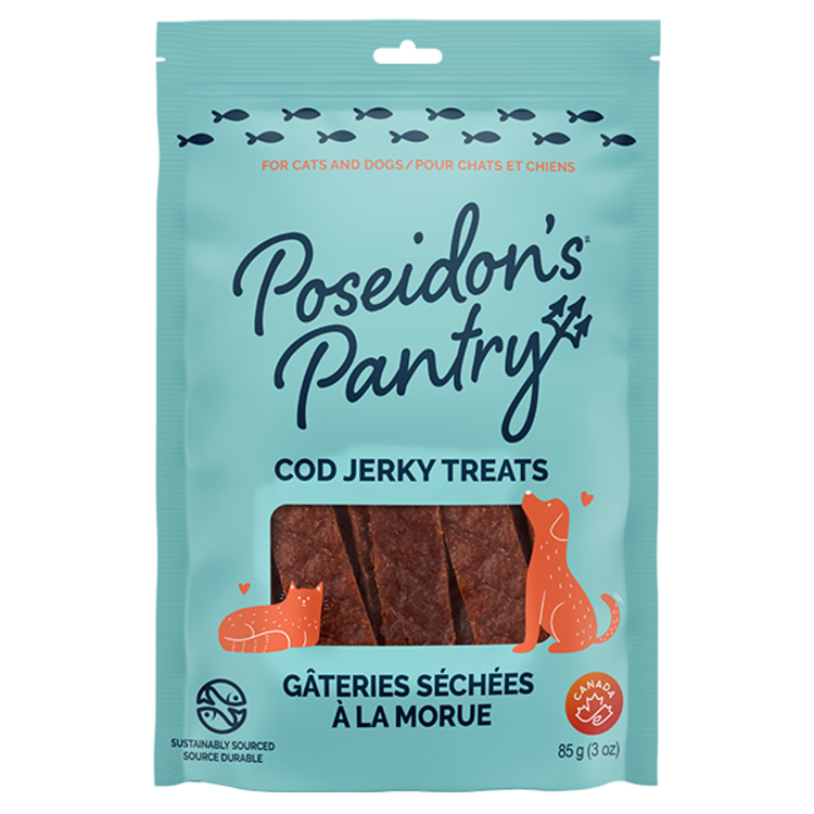 Poseidon's Pantry - Cod jerky - dog treat - 85g