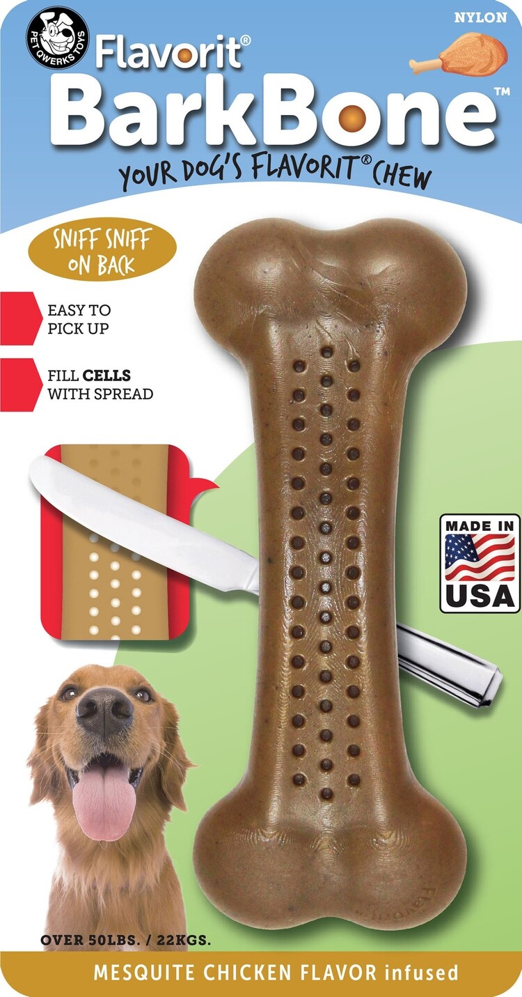 Pet Querks Barkbone - Mesquite chicken large chew toy
