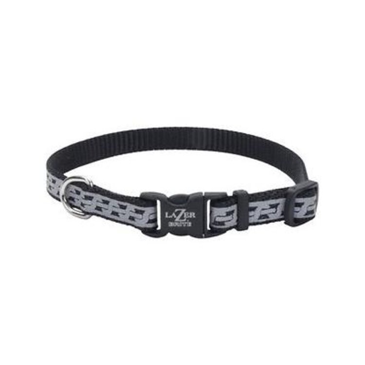 Lazer Brite dog collar XSMALL - Black Chain