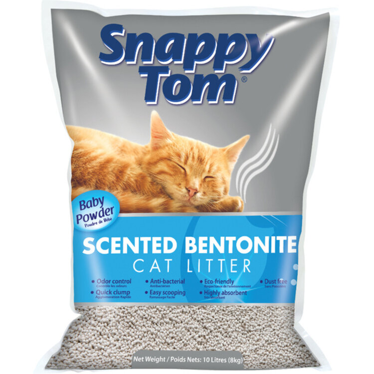Snappy Tom - bentonite litter - baby powder scent - 8 kg