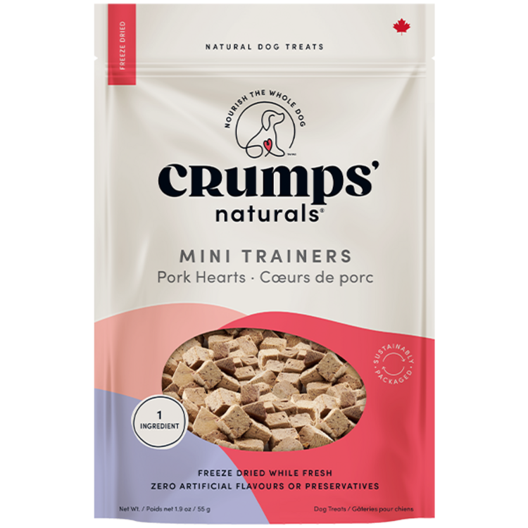 Crumps Crumps - Naturals - mini trainers - pork hearts - 55 g