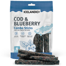 Icelandic+ - combo sticks - cod and blueberry - 6 pc.