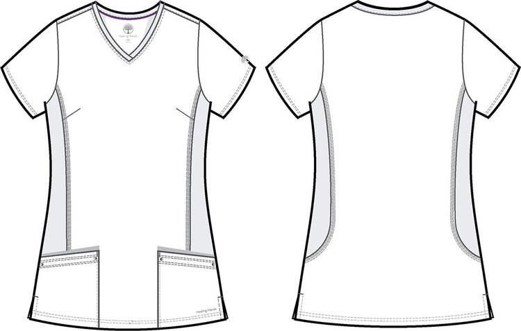 Healing Hands Juliet V-Neck Yoga Women's Scrub Top