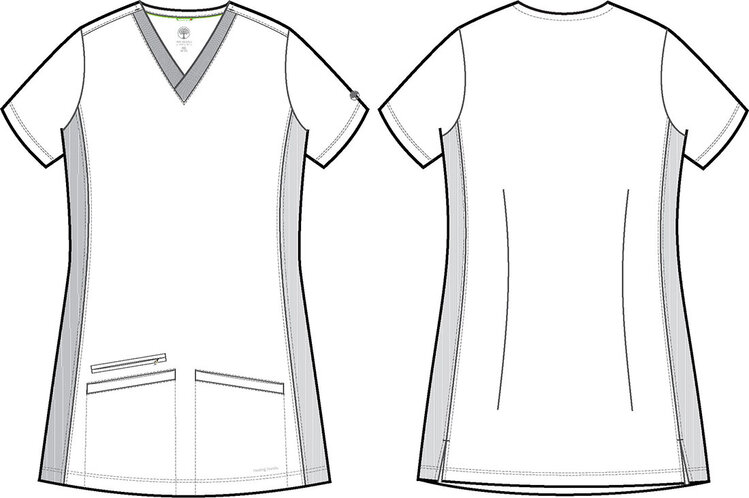 Healing Hands Mariah Rib Trim Women's Scrub Top