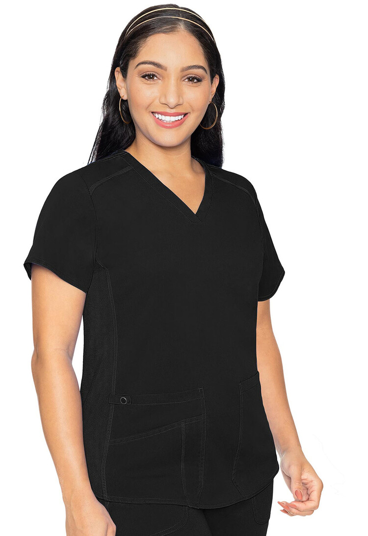 Med Couture V-Neck Shirttail Women's Top