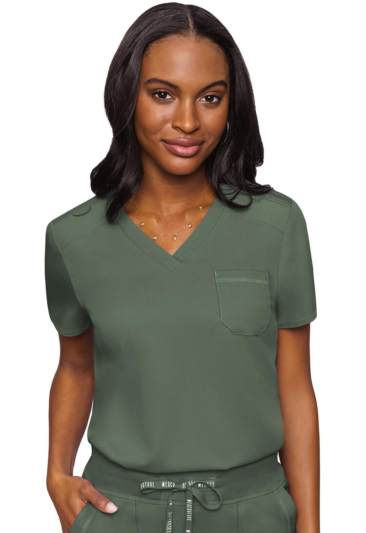 Med Couture V-Neck Tuck-In Women's Scrub Top
