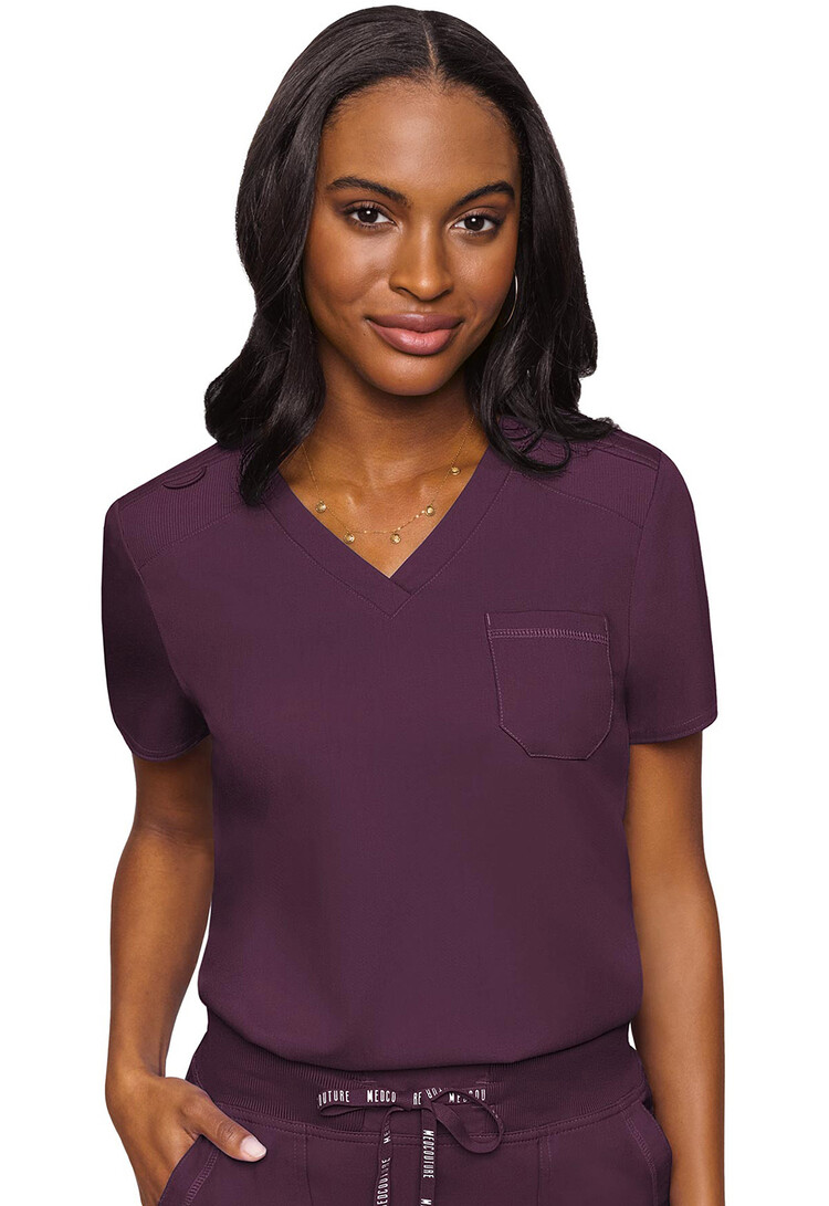 Med Couture V-Neck Tuck-In Women's Scrub Top