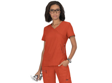 Philosophy 3-Pocket Mock-Wrap Top