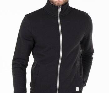 JACKET WITH STAND-UP COLLAR (Black)