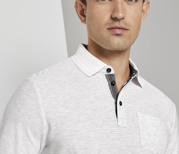 POLO WITH STRUCTURED STRIPE