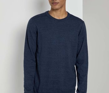 CREW Neck Sweater with RIB DETAIL
