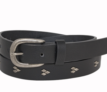 GENUINE LEATHER BELT WITH STRAP DETAIL