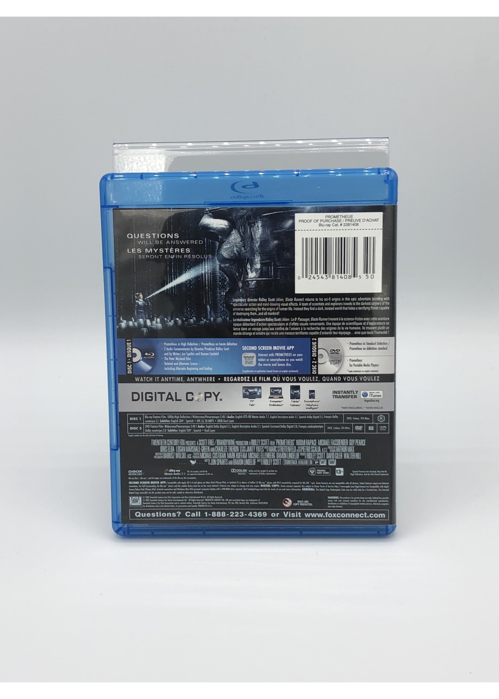 Bluray Prometheus Bluray + DVD