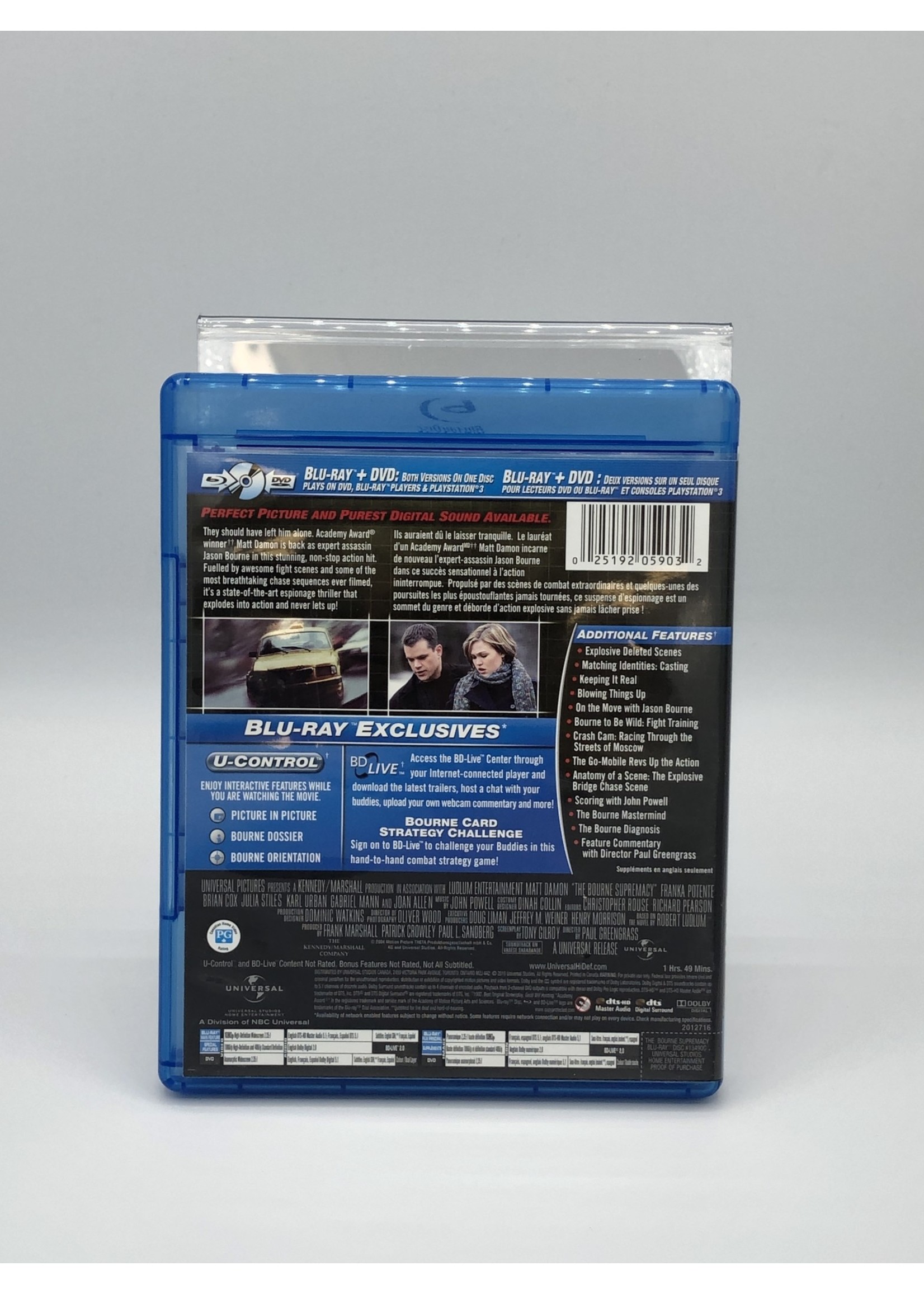 Bluray The Bourne Supremacy Bluray + DVD