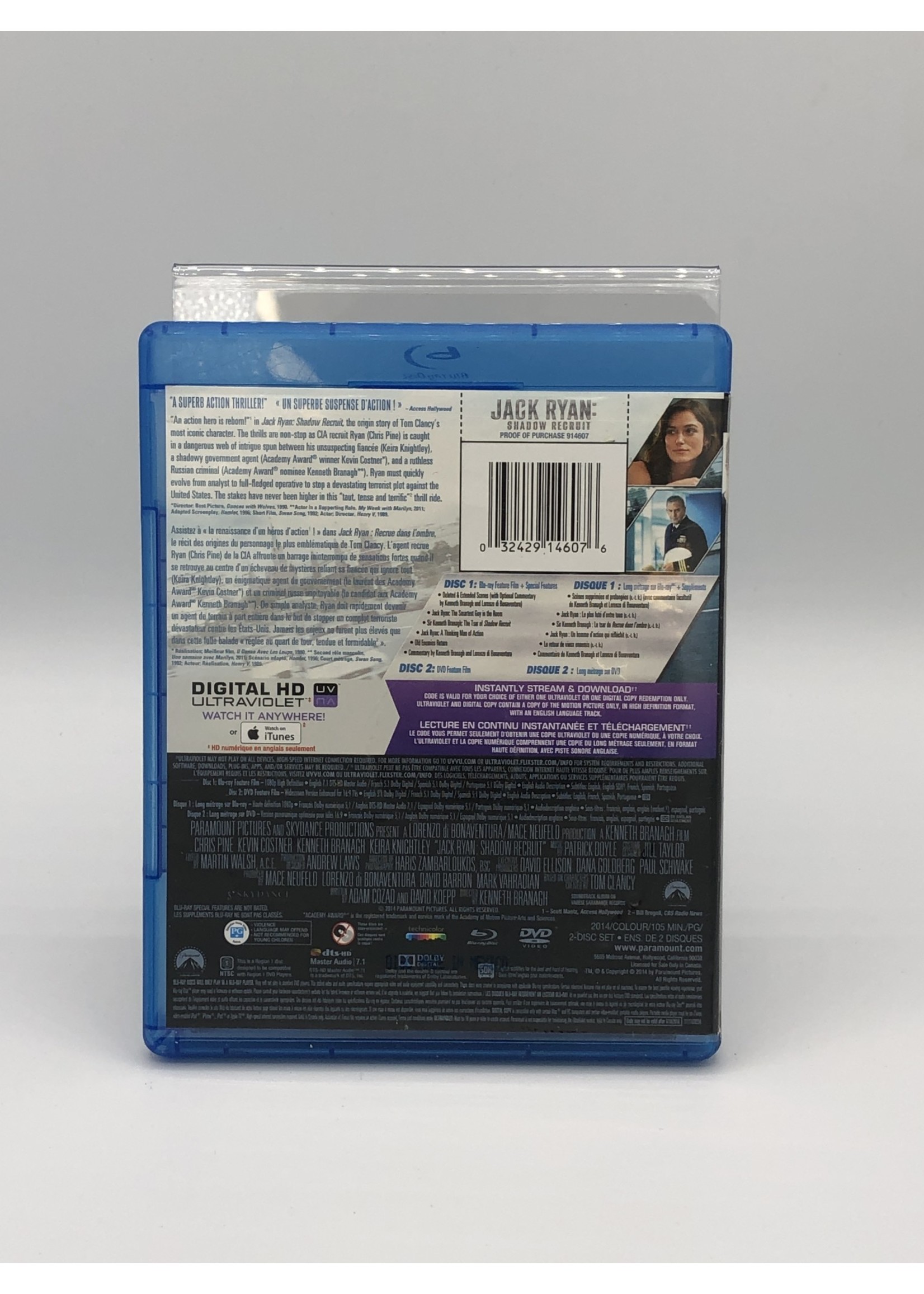 Bluray Jack Ryan: Shadow Recruit Bluray + DVD