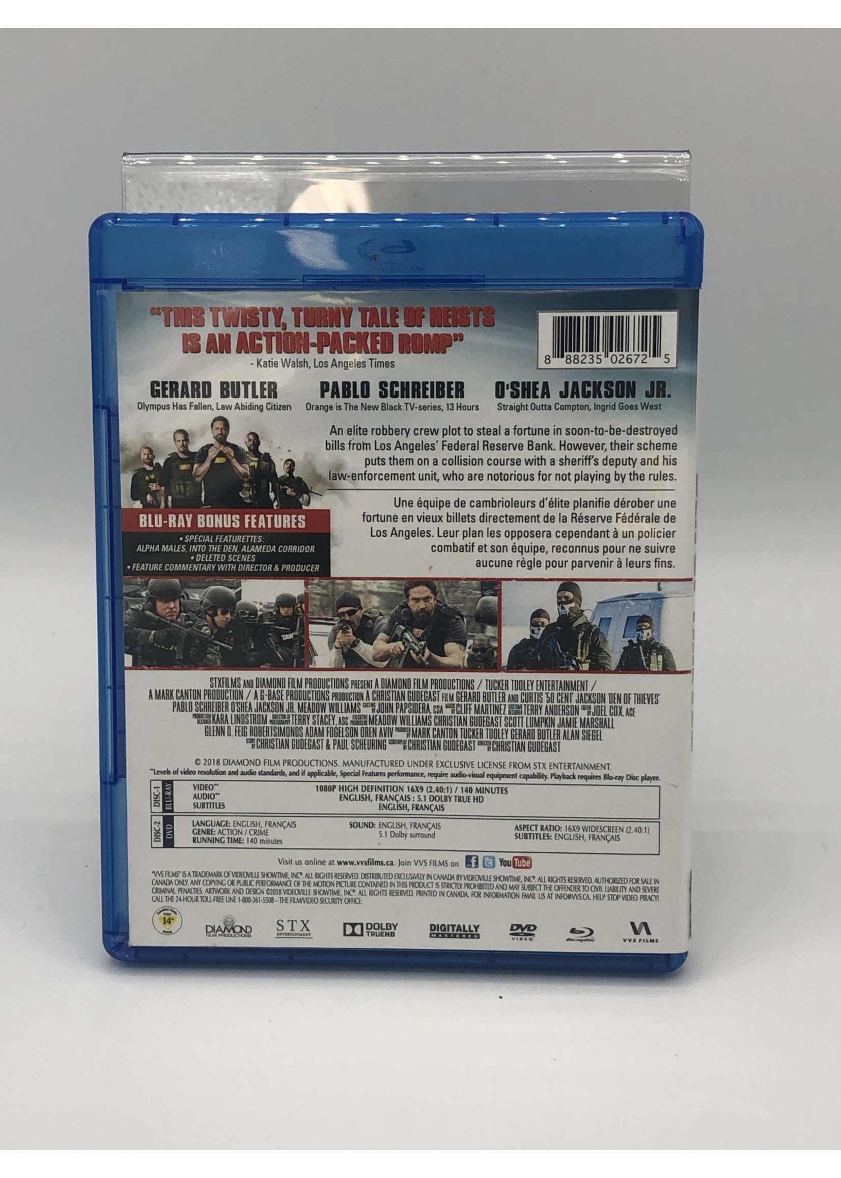 Bluray Den Of Thieves Bluray + DVD