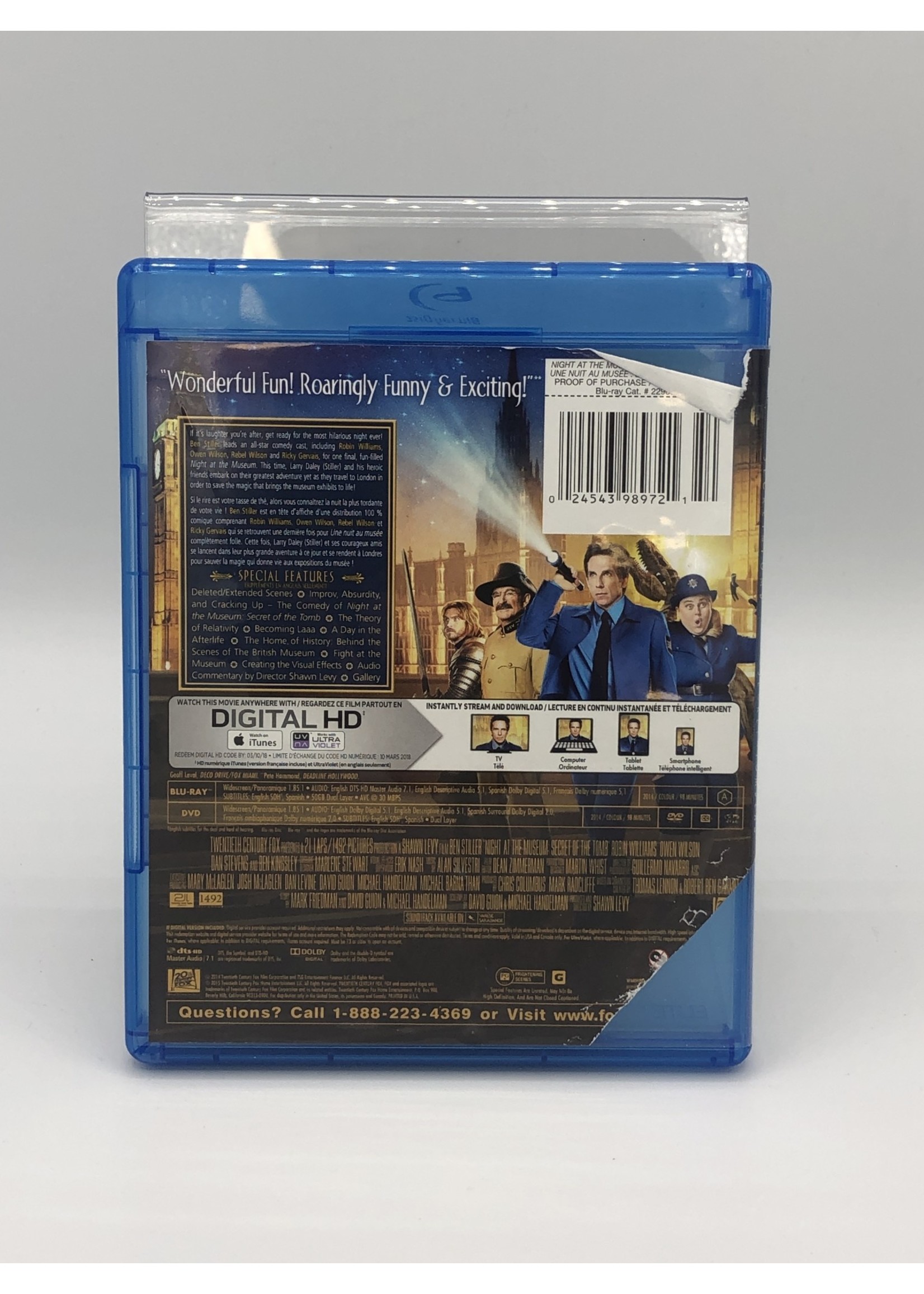 Bluray Night at the Museum: Secret of the Tomb Bluray + DVD
