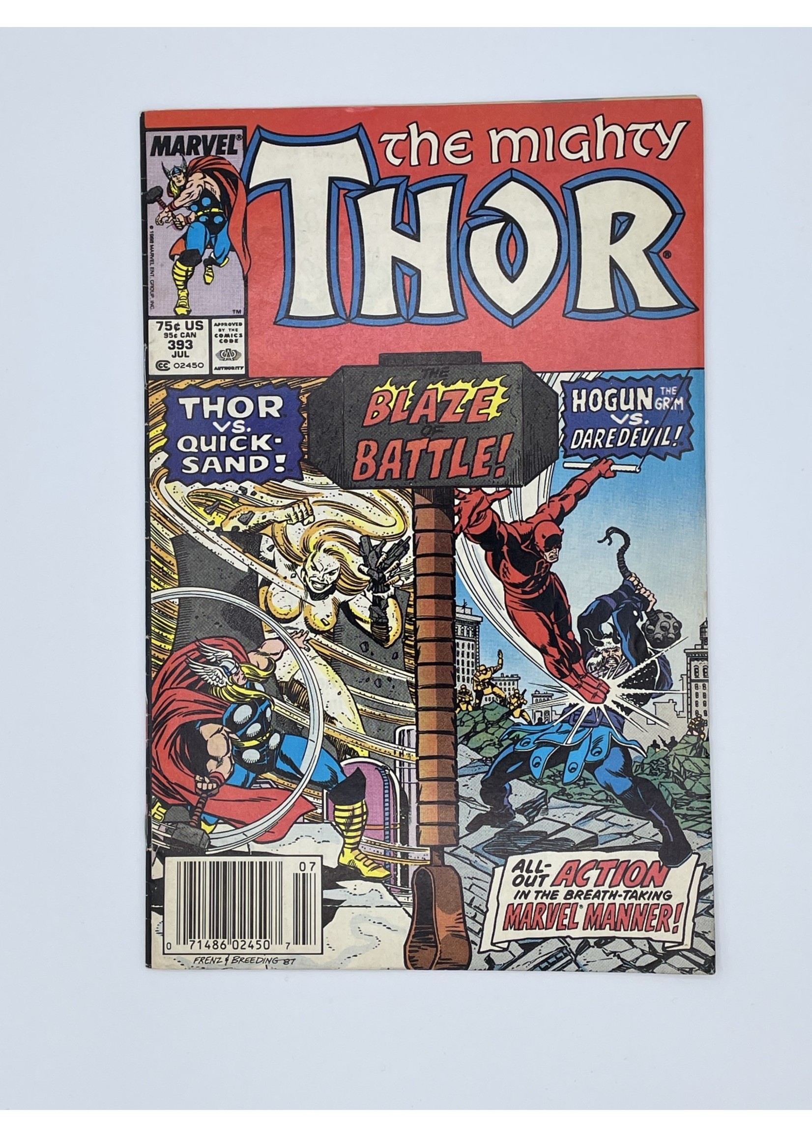 DC Thor #393 Marvel July 1988