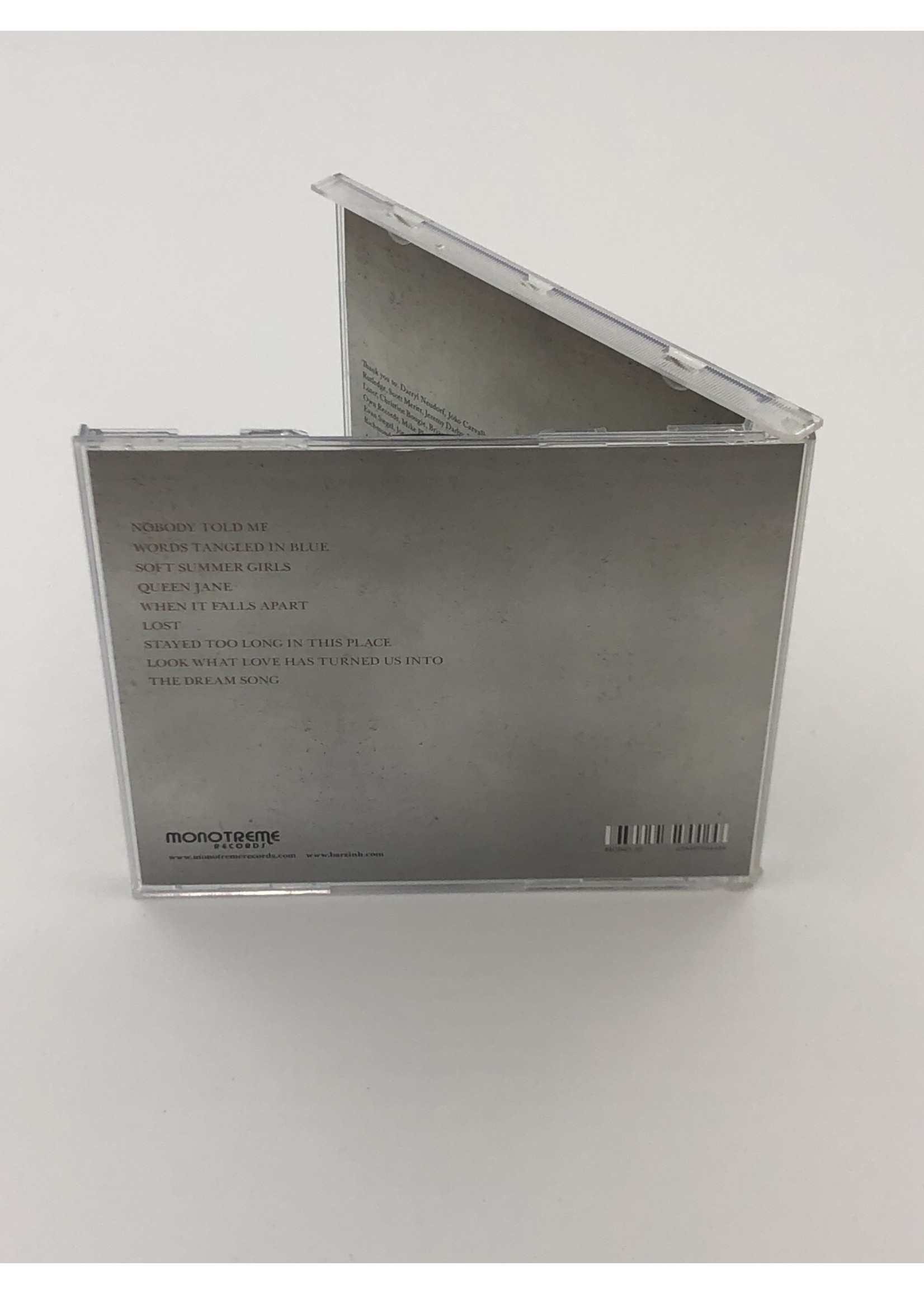 CD   Barzin: Notes to an Absent Lover CD