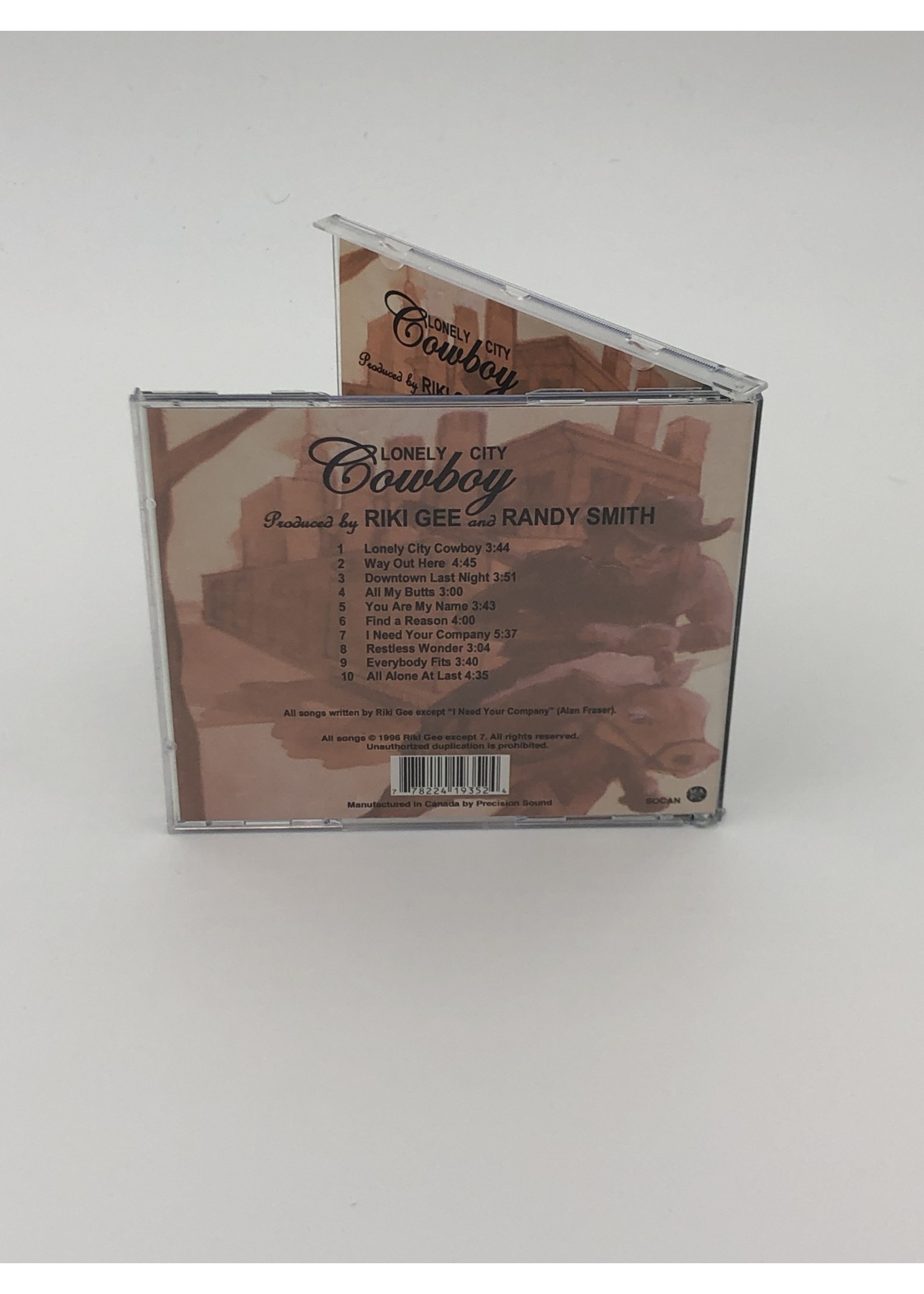 CD Riki Gee: Lonely City Cowboy CD