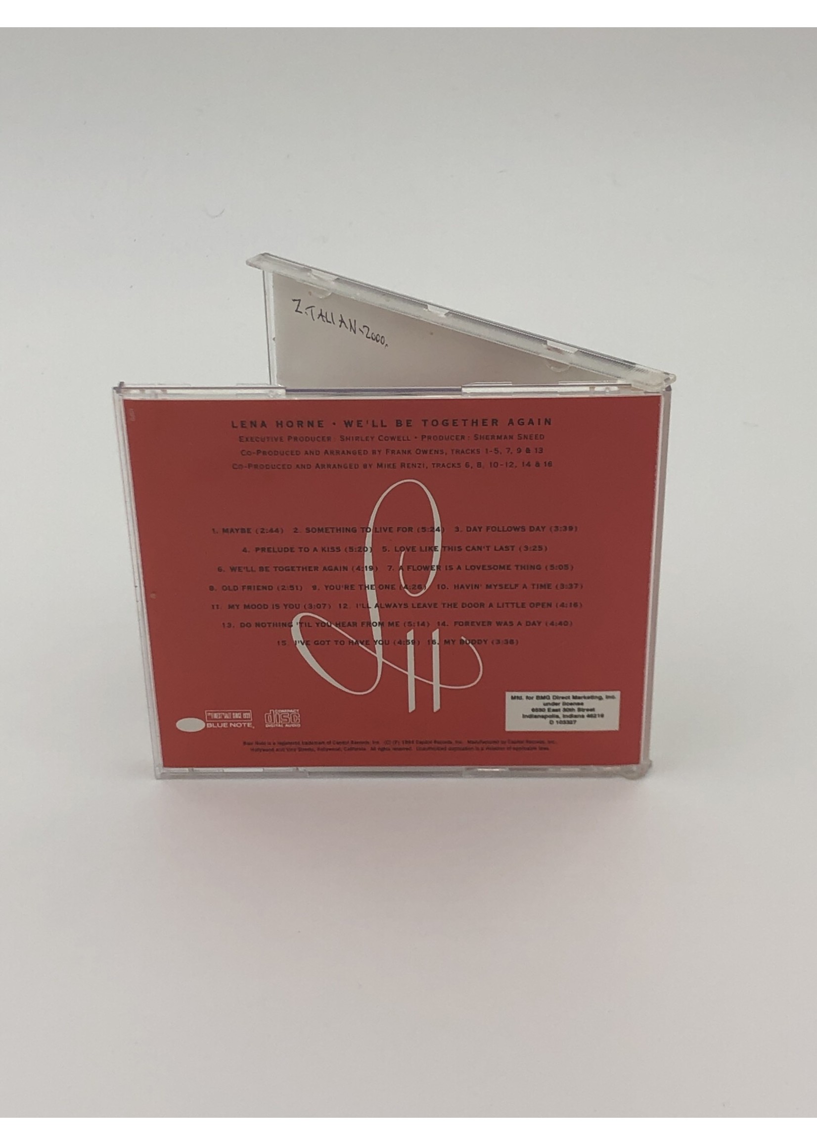 CD Lena Horne: We'll Be Together Again CD