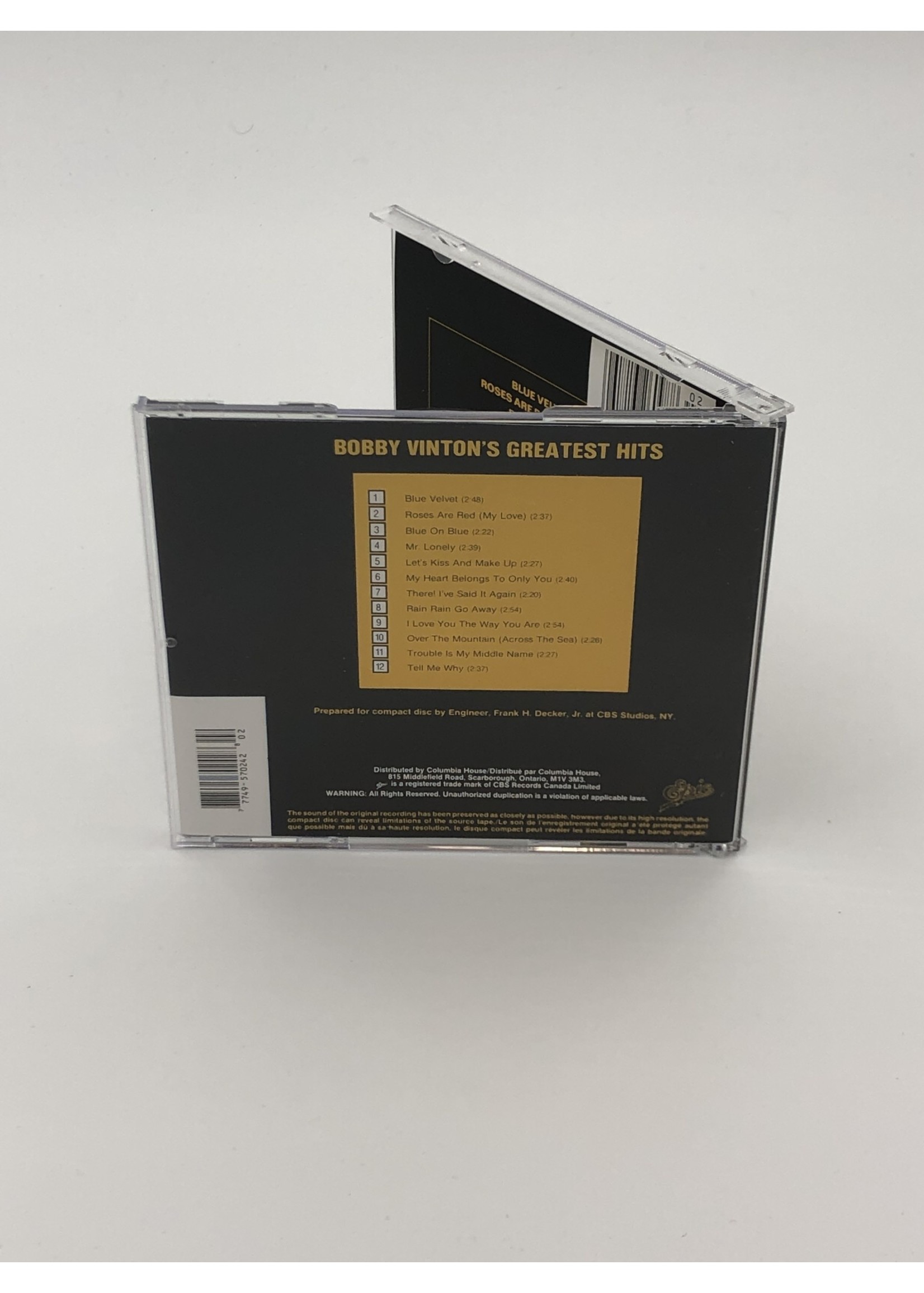 CD Bobby Vinton's Greatest Hits CD