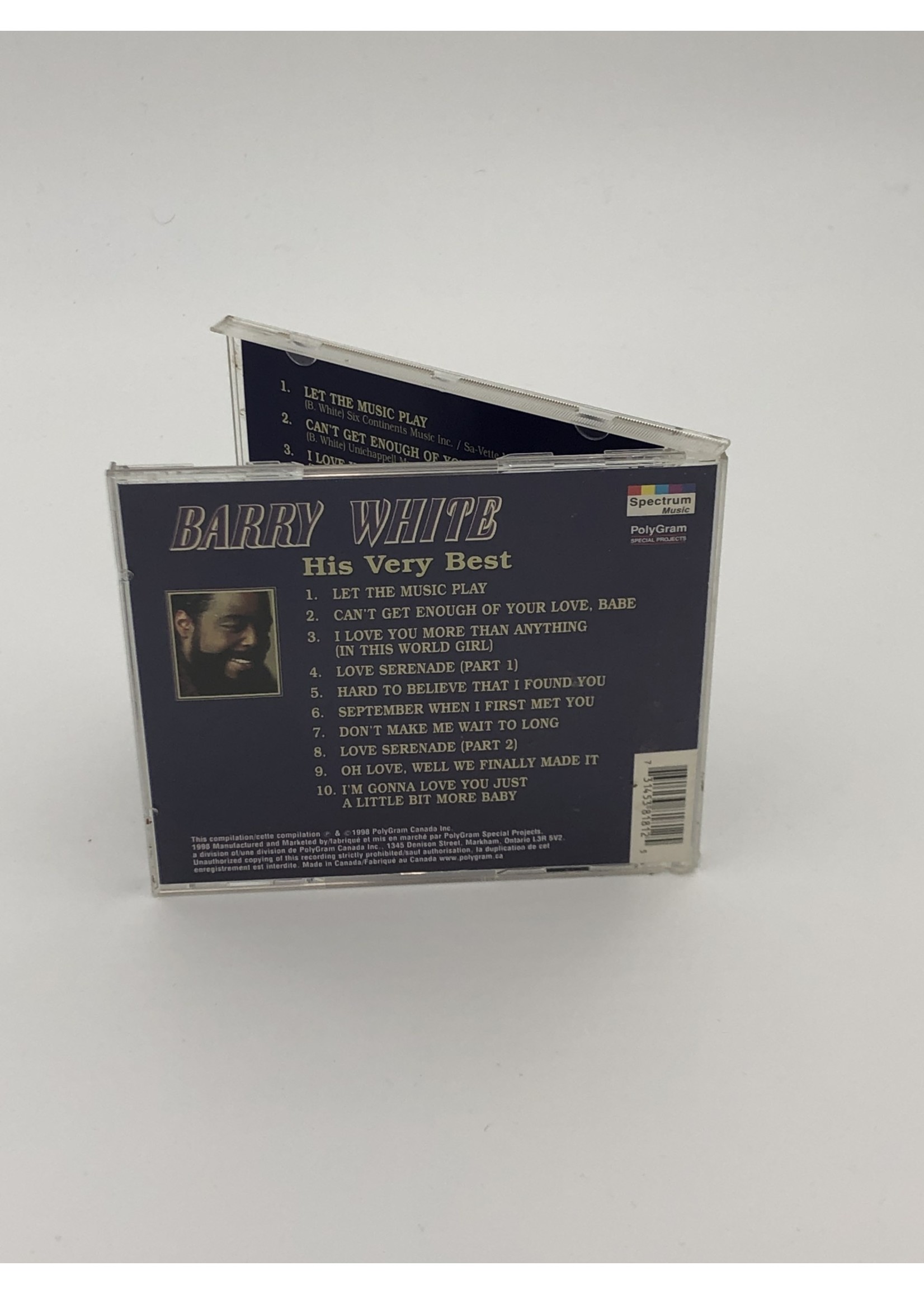 CD Barry White: His Very Best CD