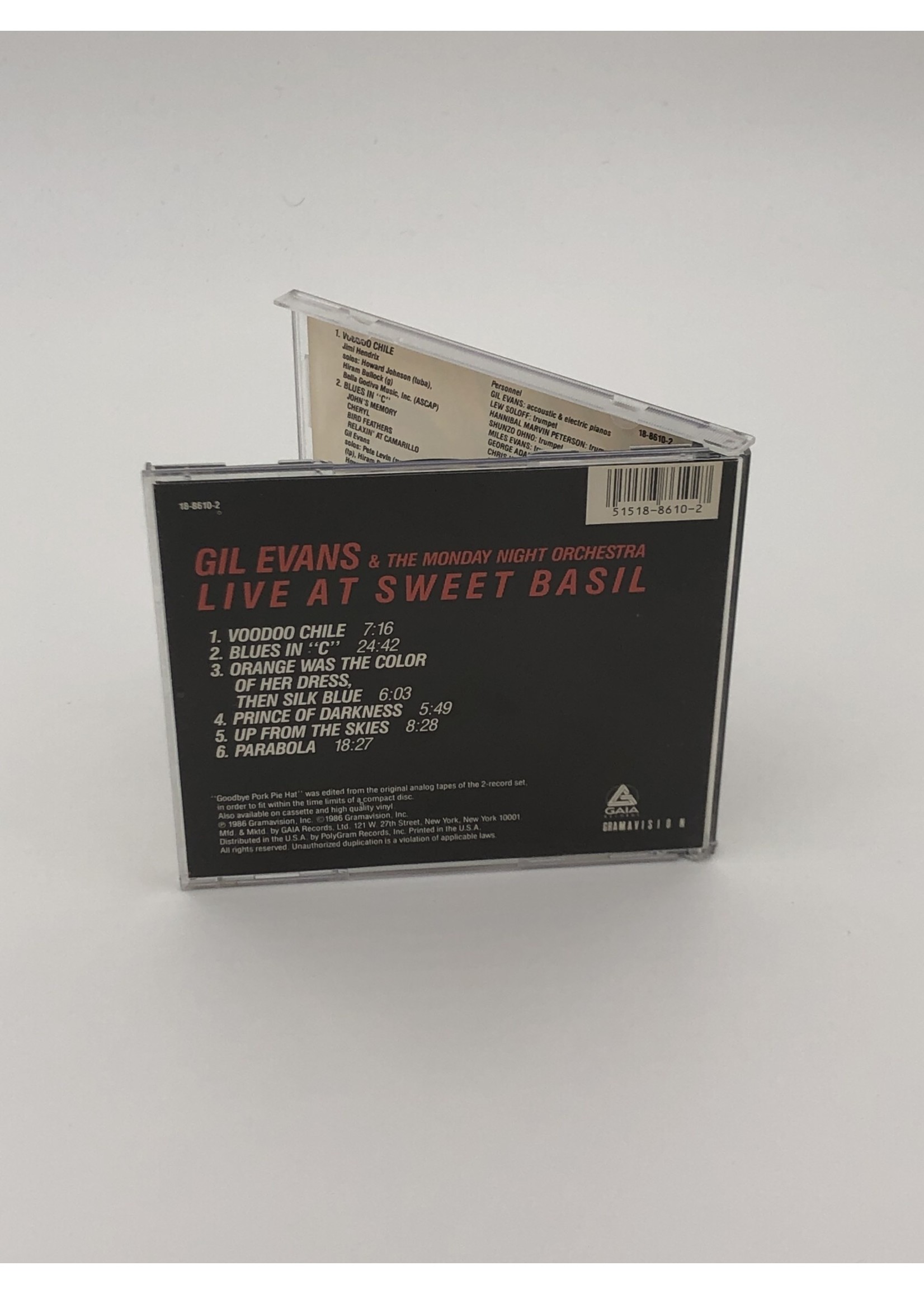 CD Gil Evans And The Monday Night Orchestra Live At Sweet Basil CD