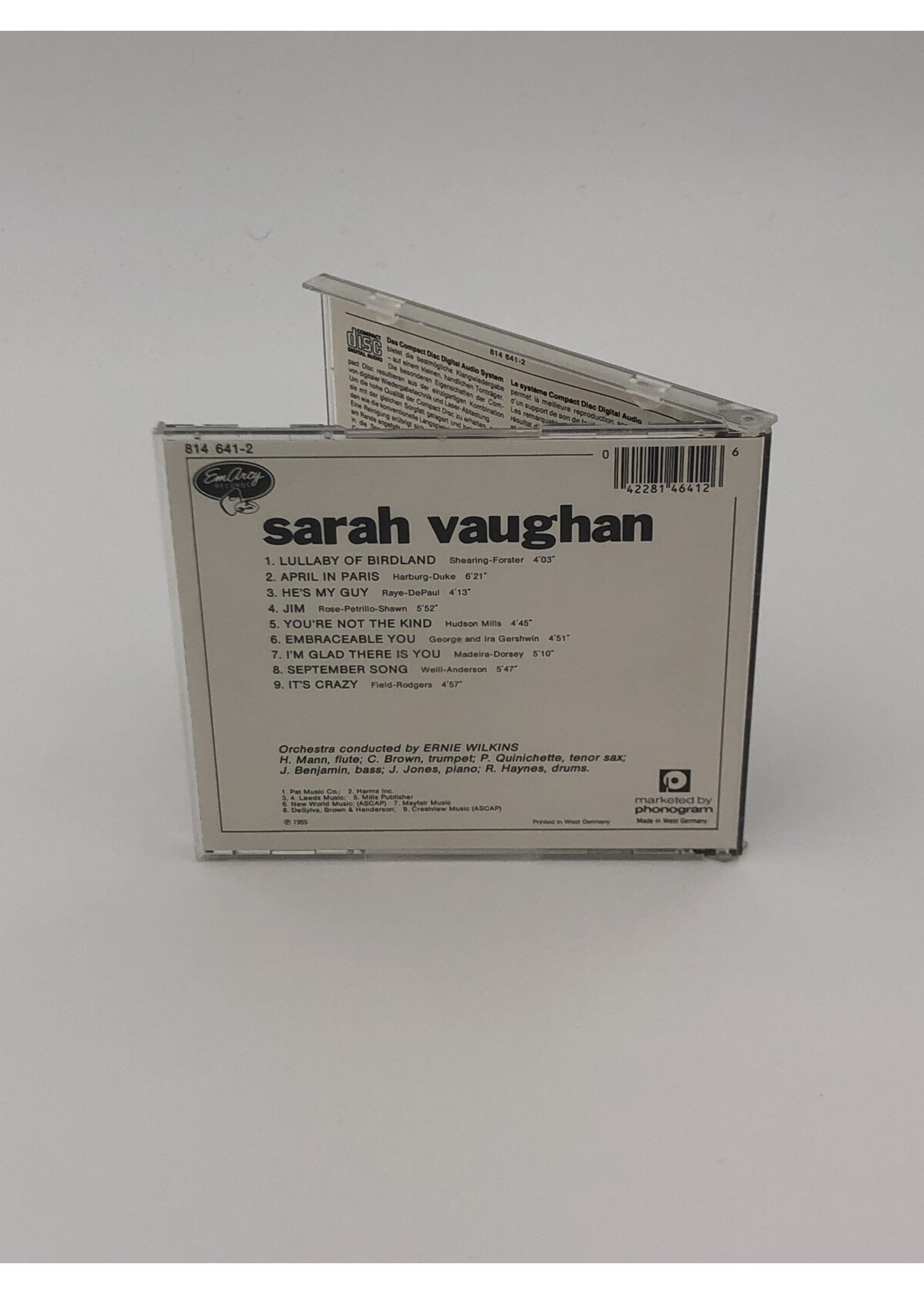 CD Sarah Vaughan Sarah Vaughan CD