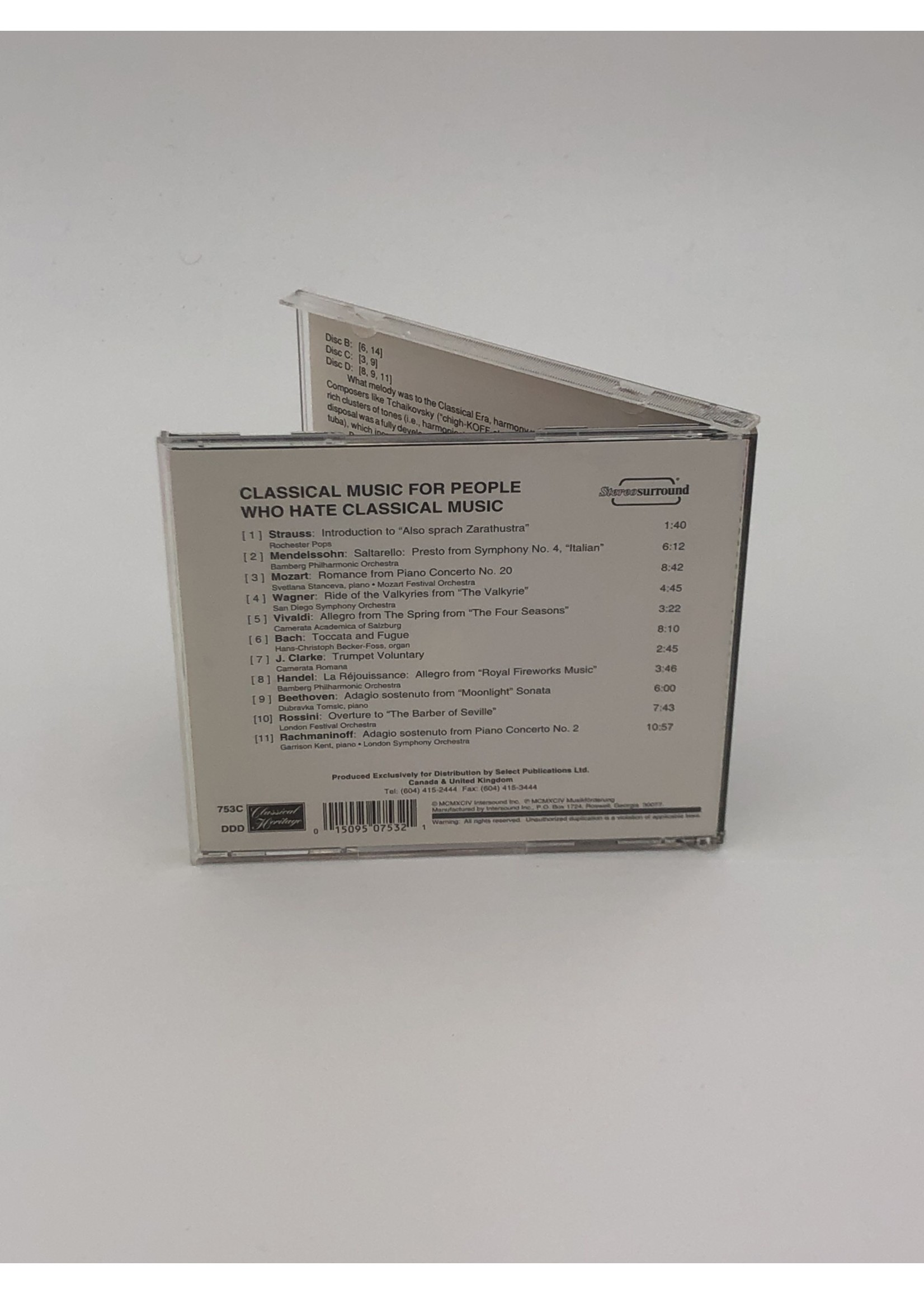 CD Classical Music for people Who Hate Classical CD C