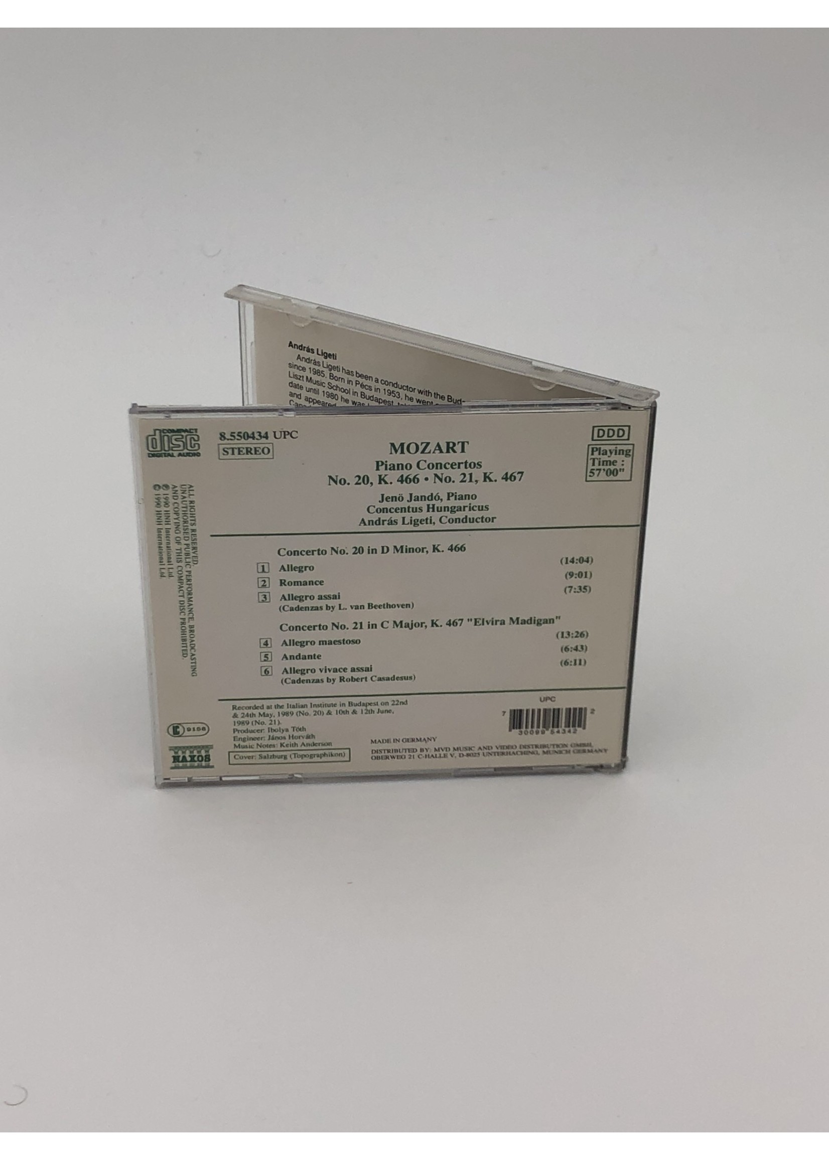 CD Mozart Piano Concertos No 20 21 CD