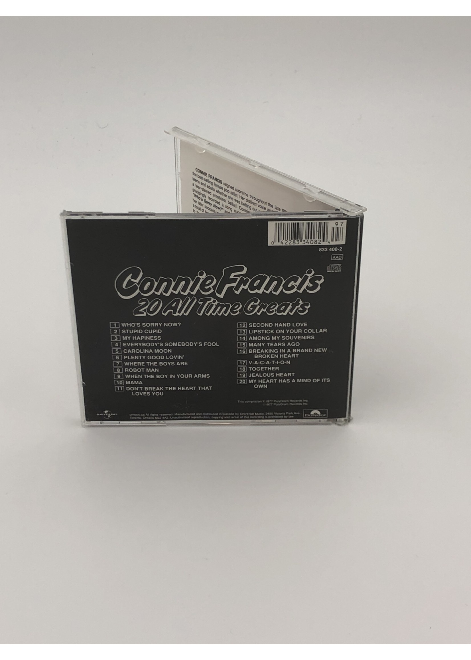 CD Connie Francis 20 All Time Greats CD