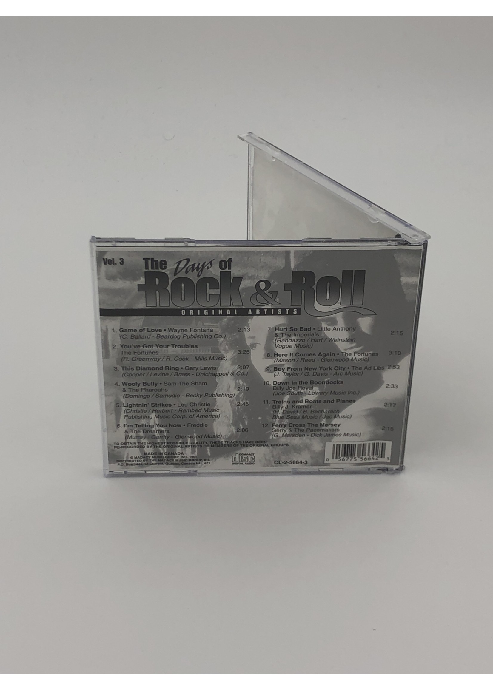 CD The Days of Rock and Roll Volume 3 CD